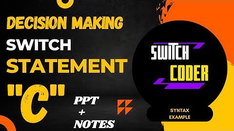 Switch statement in C language। what is switch case? with syntax and example। #switch #clanguage