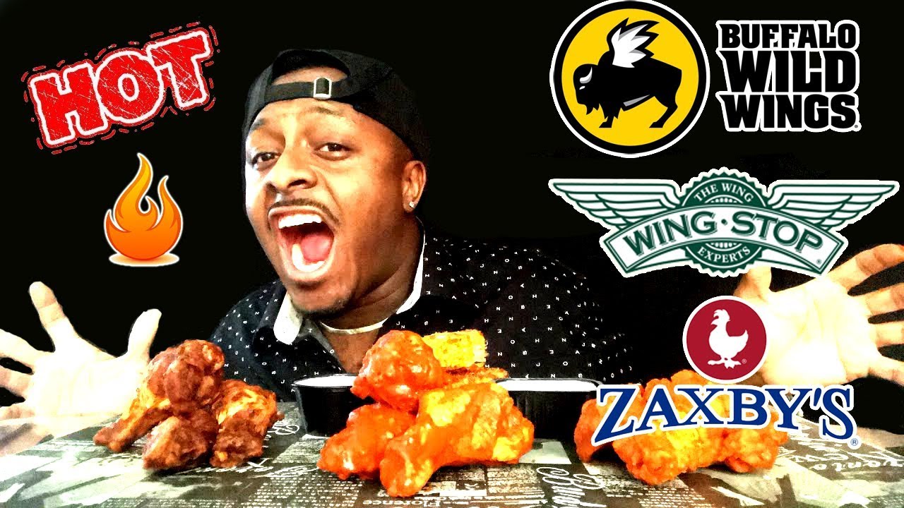 BUFFALO WILD WINGS WINGSTOP ZAXBY'S HOTTEST FLAVORS MUKBANG
