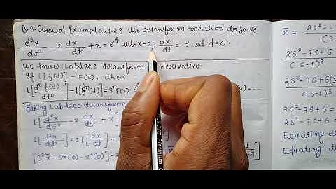 Solve by transform method of the equation x"-2x