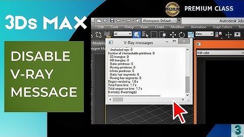 How to disable V-Ray Render Message || Chitrabi Infra ||