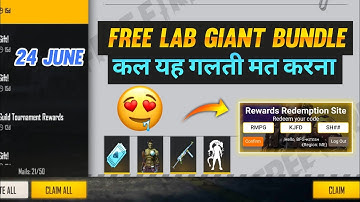 Lab Giant Bundle & Voucher Redeem Code l Free Fire Redeem Code Today l 24 June Redeem Code