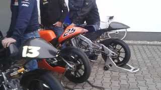 Aprilia RSW125, KTM FRR125 and Aprilia RSA125 warm