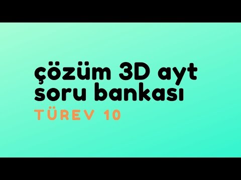 Çözüm 3d Türev 10(Ayt matematik soru bankası)