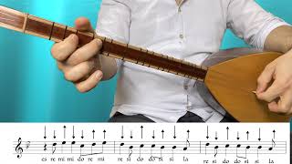 Ne Feryat Edersin Divane Bülbül - Cengiz Özkan - Bağlama- Solfej- Nota