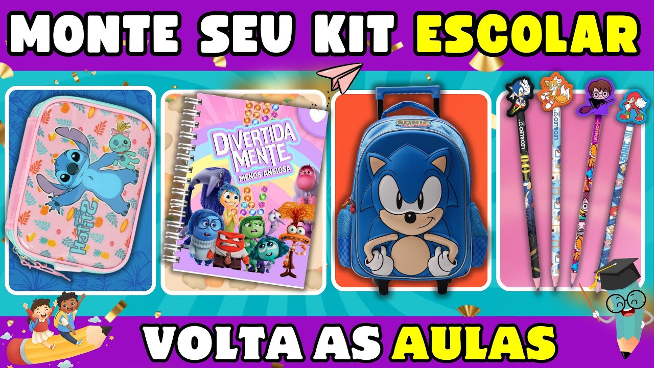 🎒📚 MONTE SEU KIT ESCOLAR | Faça suas escolhas! #quiz  #materialescolar