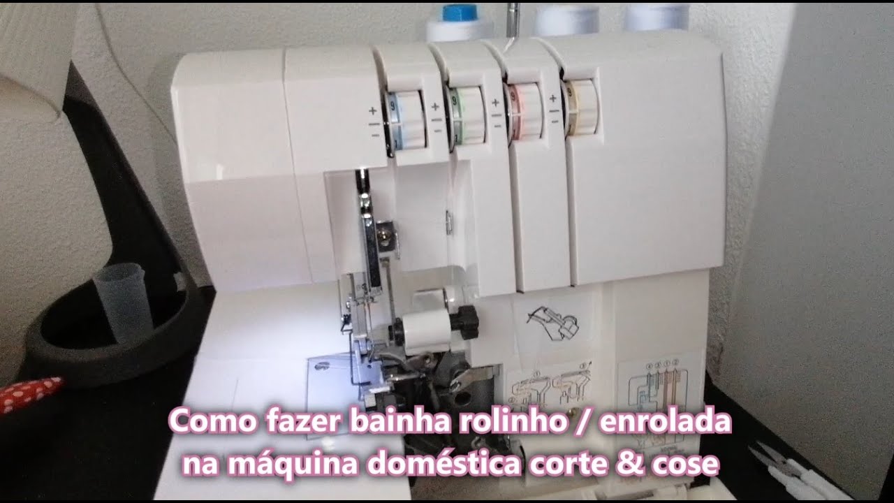 Como fazer bainha rolinho na overlock singer