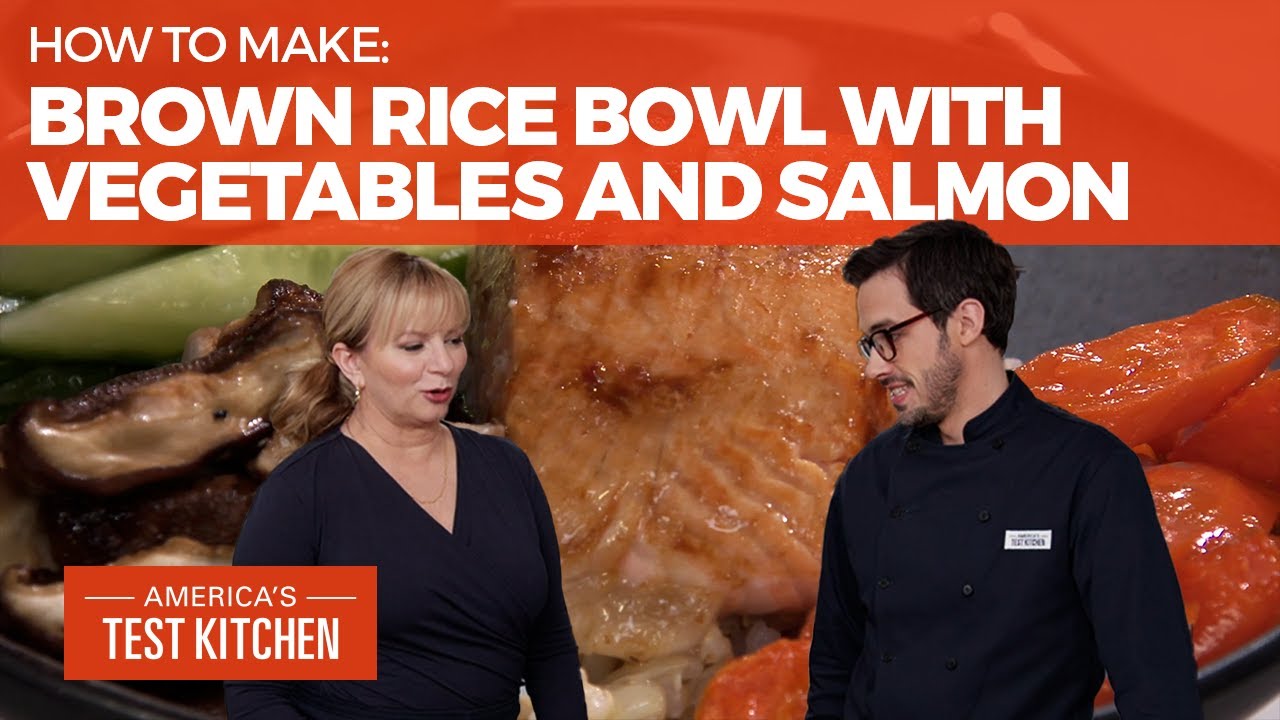 How to Make a Hearty Brown Rice Bowl with Vegetables and Salmon | America