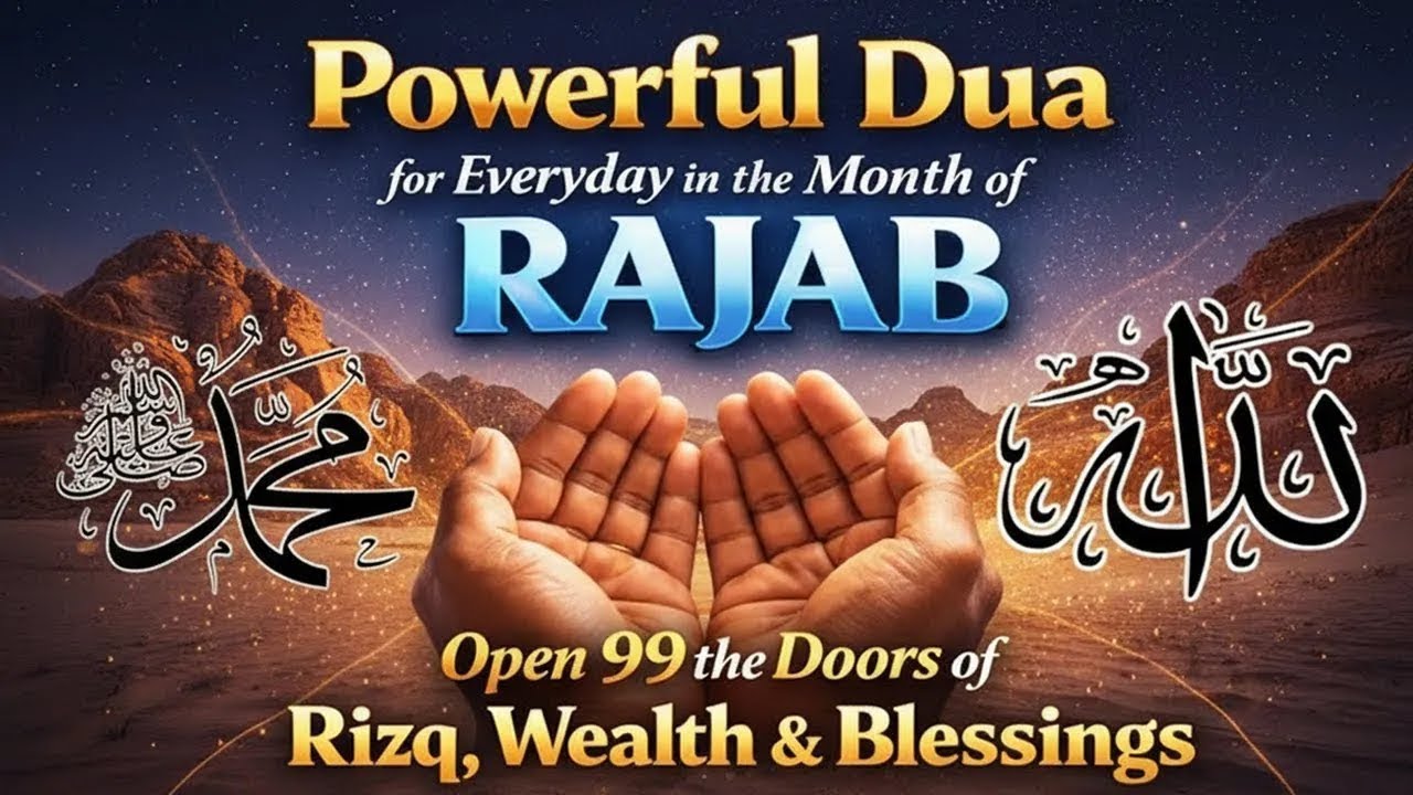 Powerful Dua for EveryDay in the Month of Rajab | Open 99 the Doors of Rizq, Wealth & Blessings