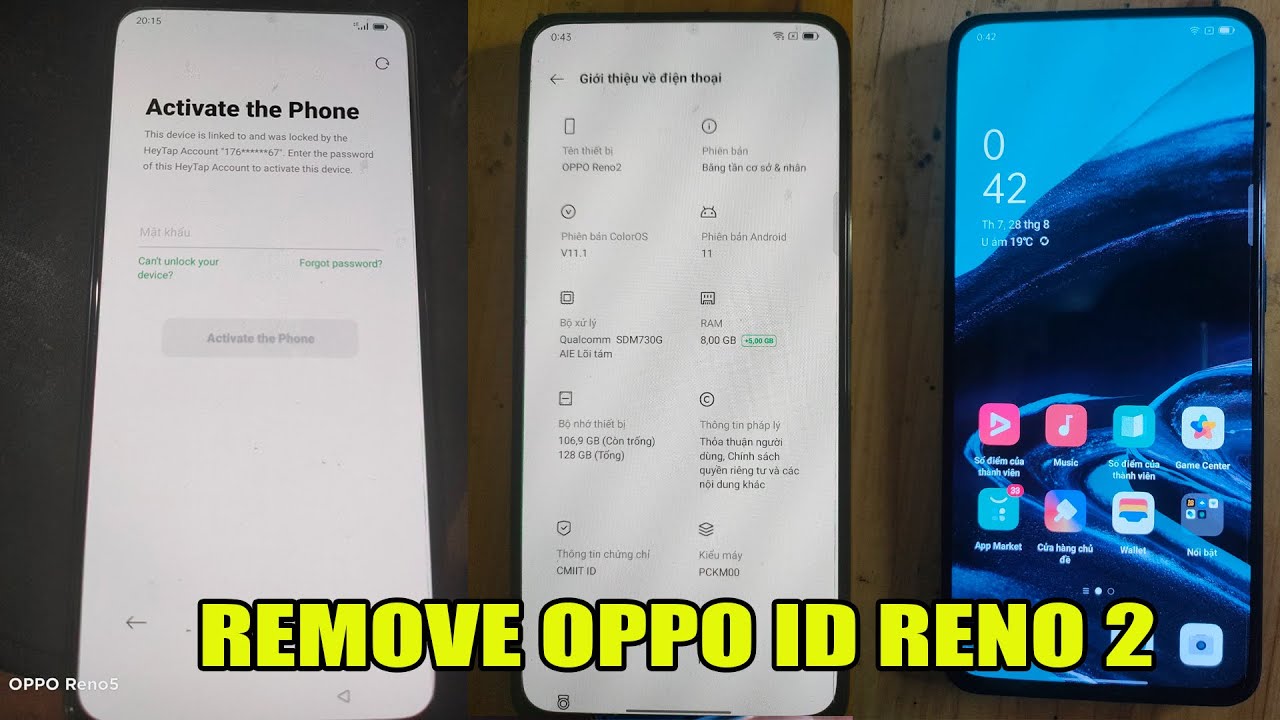 Xóa Oppo id OPPO Reno 2 PCKM00 – Remove OPPO ID 2021