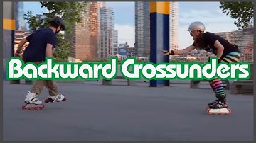 Backward skating tutorial with the Stuttering Skater. Crossunders or Parallel Turns for speed?
