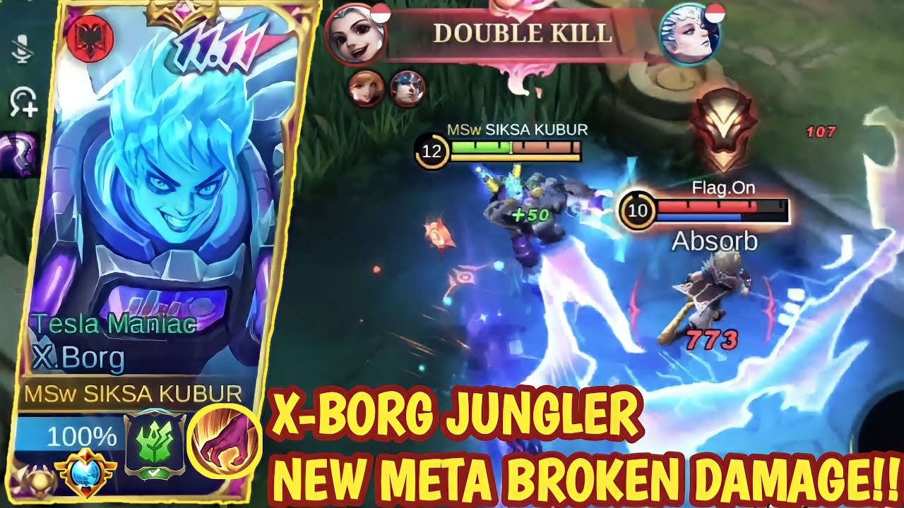 X-BORG JUNGLER NEW META BROKEN DAMAGE‼️| BEST BUILD X-BORG 2023 | BUILD X-BORG TERSAKIT 2023