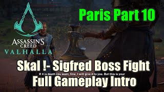 Skal ! - Sigfred Boss Fight Full Gameplay Intro - Assassin Creed Valhalla : Siege of Paris Part 10