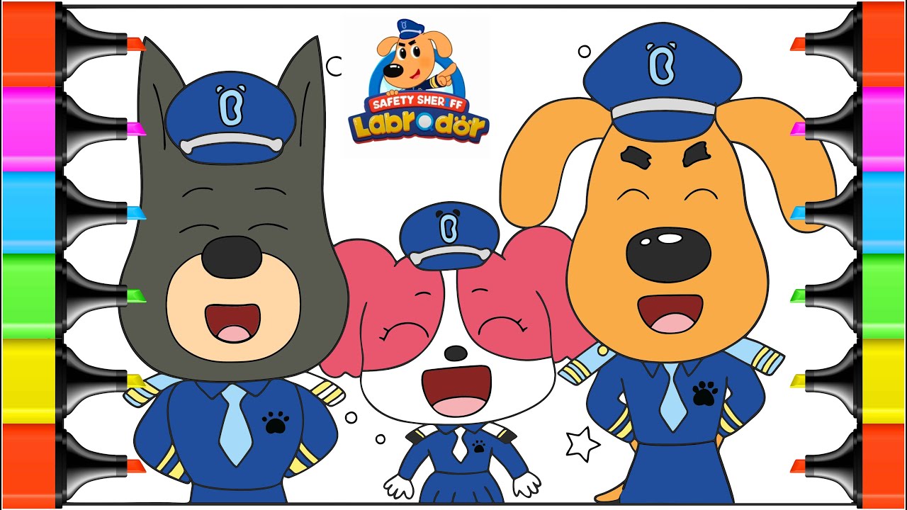SHERIFF LABRADOR Coloring Pages / How to Color SHERIFF LABRADOR ...