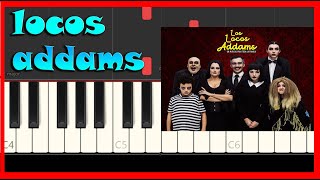 Video thumbnail of "canciones faciles en piano/ los locos addams / notas musicales"