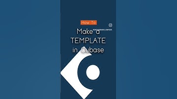 #Tutorial | How to make a TEMPLATE in #cubase