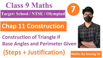 Construction 11.6 | Base Angles and Perimeter of Triangle Given  | Class 9 Maths Chapter 11