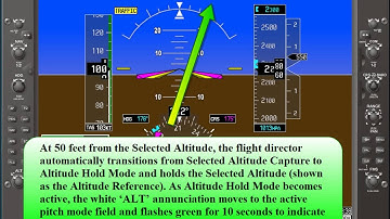 GARMIN 1000. PITCH HOLD MODE (PIT), SELECTED ALTITUDE CAPTURE MODE (ALTS), ALTITUDE HOLD MODE (ALT)