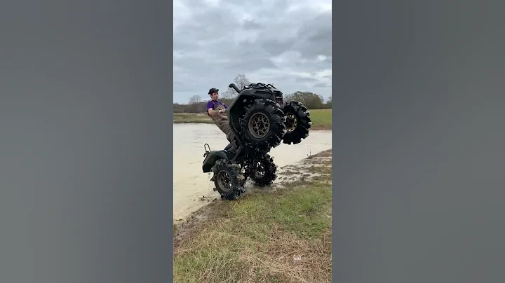 Walking The Honda Rancher! #honda #hondaboat #wheelie