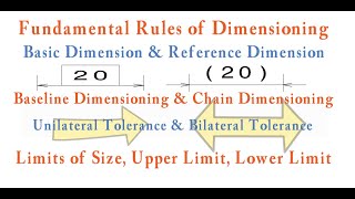 Tutorial 2: Fundamental Rules of Dimensioning, Types of Dimensions & Tolerances.