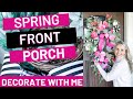 Decorate my spring front porch with me  decorate with me for spring