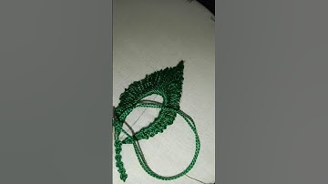 Beautiful Hand Embroidery Leaf Stitch. #youtubeshorts #beautiful #handmade #clothes #design #video