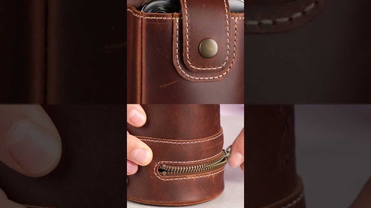 Firth Leather Water Bottle Bag