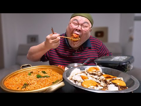 좋았다│ <strong>Soy</strong> <strong>Sauce</strong> Egg Rice, Ramyeon Mukbang Eatingshow