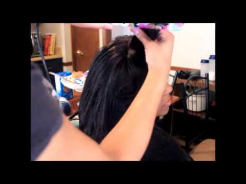 How I Blow Dry Flat Iron Relaxed Hair Youtube