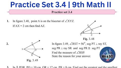Problem Set 3.4 | L-3 Triangle | 9th Math II Maharashtra board