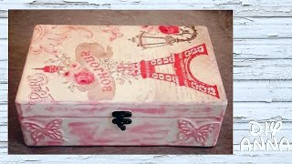 how to make decoupage vintage "Paris" jewelry box DIY shabby chic ideas decorations craft tutorial SUBSCRIBE here: ...