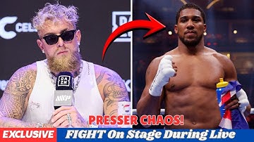 Jake Paul & Anthony Joshua Nearly FIGHT On Stage During Live Face-Off!