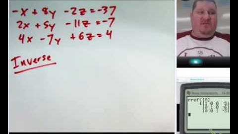 matrix operations rref and inverse method