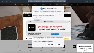 +1-888-901-5229 fake Apple Security Alert scam removal.