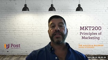 MKT 200 Week One Introduction to Marketing
