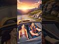Sonhos ao pôr do sol em um Porsche 911 Conversível dirigindo nas montanhas #shorts #sabelt #porsche
