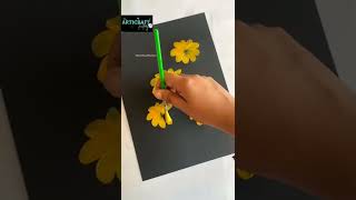 رسم لوحة من الورد بطريقة سهلة و بسيطة للمبتدئين رسم ورد رسم سهل  رسم زهرة الشمس