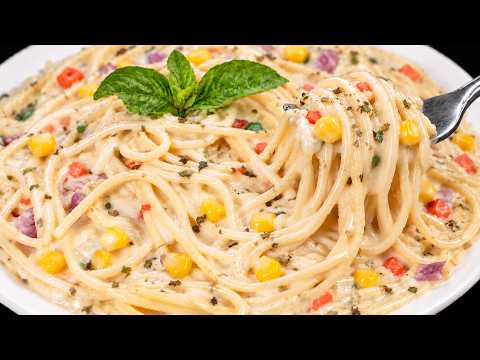 घर पर बनाइए रेस्टोरेंट जैसी क्रीमी वाइट सॉस स्पेगेटी | Creamy White Sauce Spaghetti