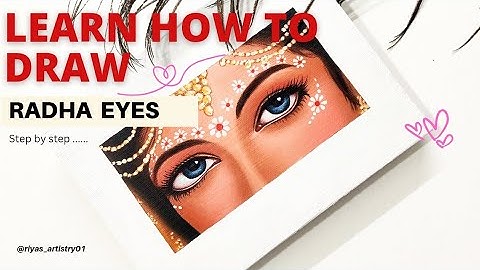 How To Draw Radha Rani Eyes...|| Step by Step.....