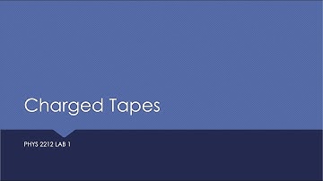 PHYS 2212 Lab 1: Charged Tapes
