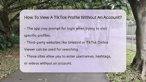 How To View A TikTok Profile Without An Account? - Everyday-Networking