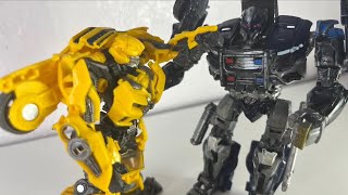 Bee v Barricade fight scene [REMATCH] Transformers Stop Motion