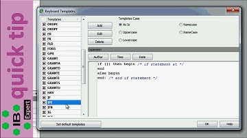 IBExpert Quick Tip: Using keyboard templates