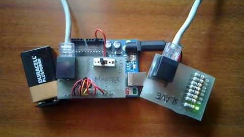 Arduino ethernet (LAN RJ45) cable tester - Straight cable