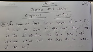Class 11 ll Chapter Sequences and Series Ex :- 9.3 ll Question no.14 Answer.