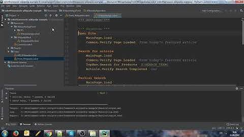 Robotframework - example - wikipedia