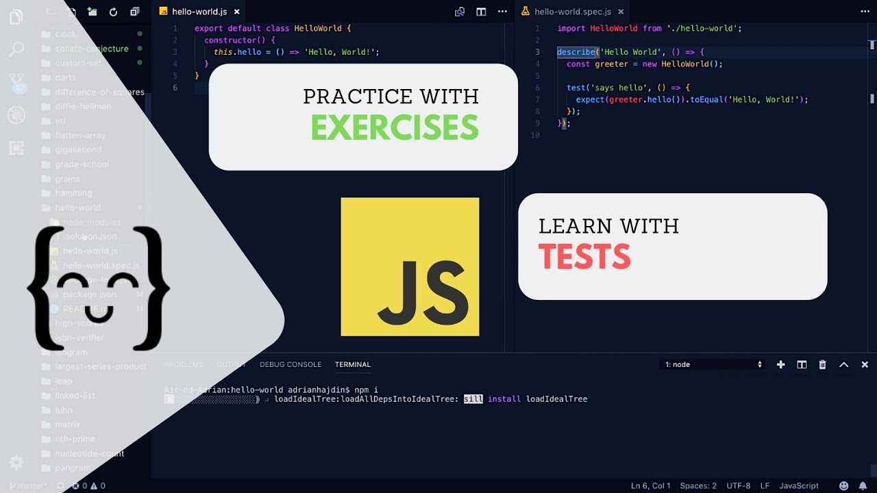 JavaScript Exercise | Learn JavaScript with Exercism | #0 Setup