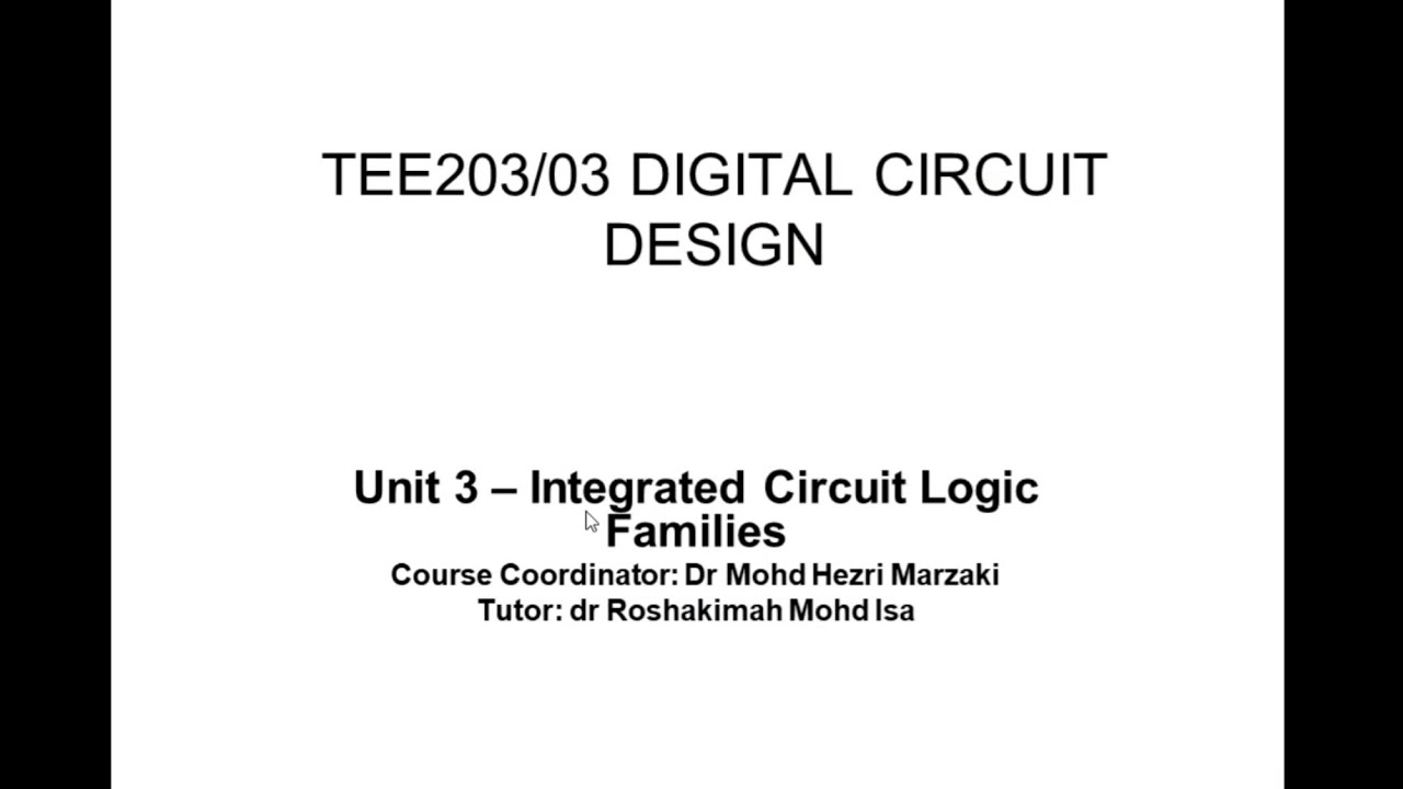 Integrated Circuit Logic Families - YouTube
