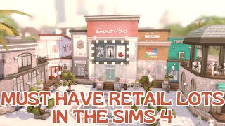 MUST HAVE Retail Lots in The Sims 4 // NO CC // The Sims 4