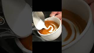 How to make coffee art at home ☕  Amazing design on brown cappuccino art at home shorts ?