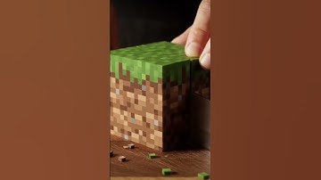Minecraft Grass Block Cut 💚 #asmr #asmrsounds #satisfying #relaxing #ai